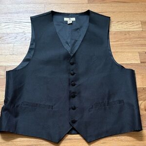 Trafalgar mens suit vest sz small/medium black